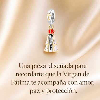 Dije Luz de Fátima en oración Plata