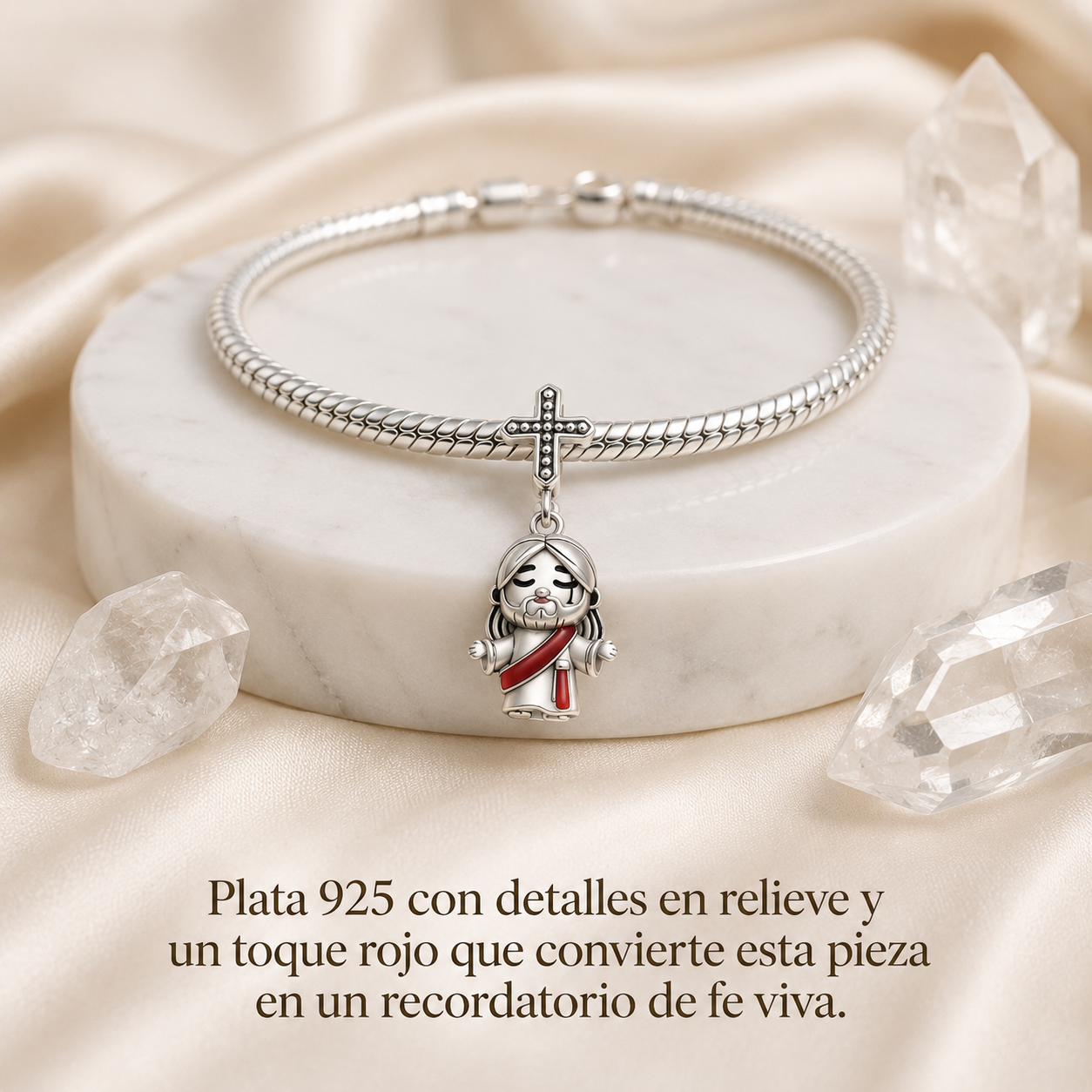 Dije Cristo Rey del universo Plata