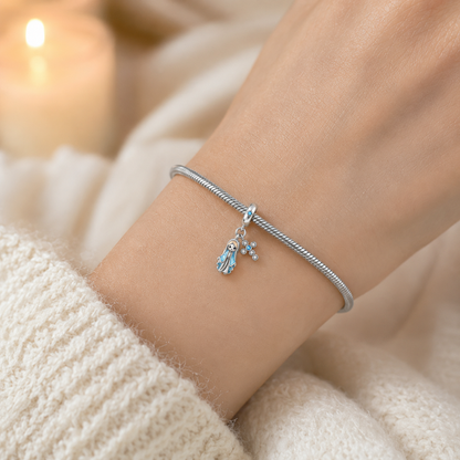 Dije Luz de Bendición: Colgante de la Virgen de la Medalla Milagrosa Plata