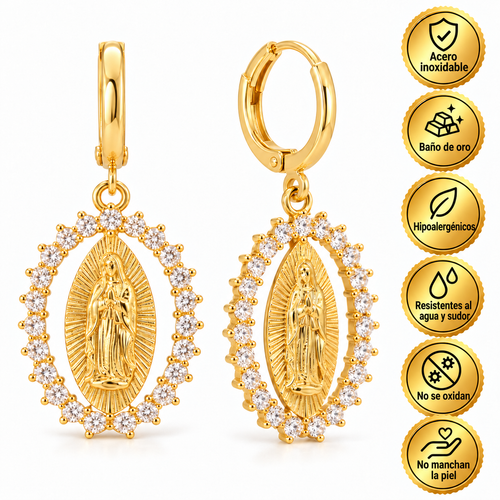 Aretes Nuestra Señora de Guadalupe