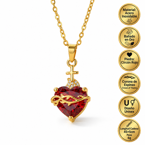 Luz de Cristo: Collar Sagrado Corazón de Jesús