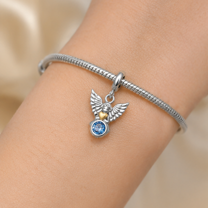 Dije Compañero Celestial: Colgante del Ángel de la Guarda Plata
