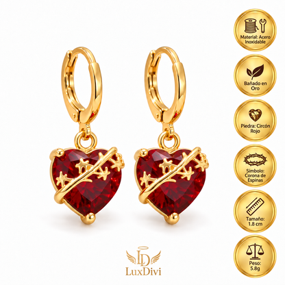 Aretes del Sagrado Corazón de San José