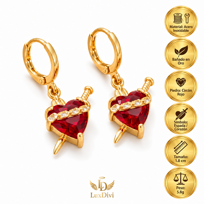 Aretes del Sagrado Corazón de María