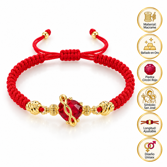 Pulsera: El Sagrado Corazón en Cristal infinito