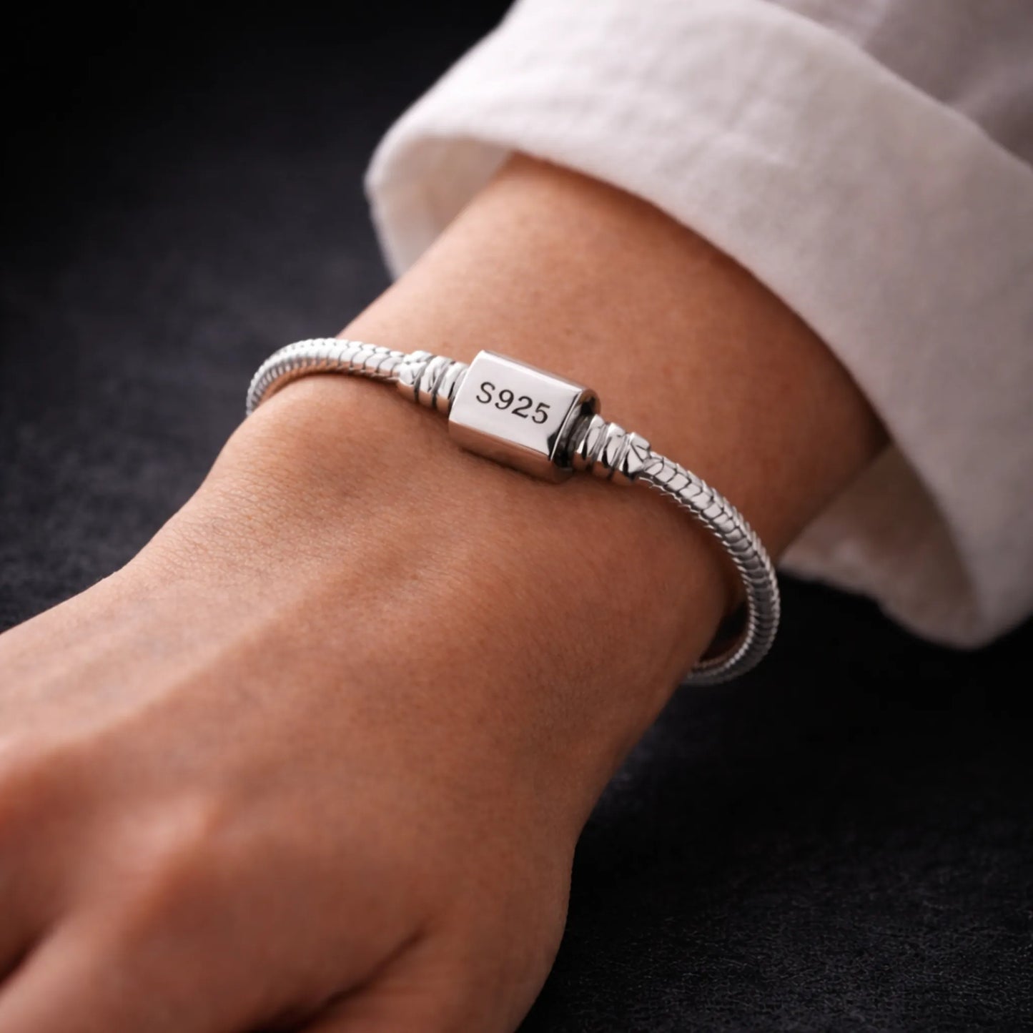Pulsera Premium para Dijes y Charms — Plata 925